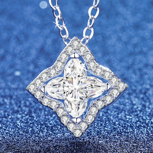 [Aetheris]STAR-CLOVER MOISSANITE NECKLACE