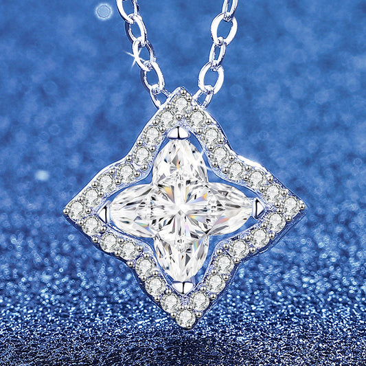 [Aetheris]STAR-CLOVER MOISSANITE NECKLACE