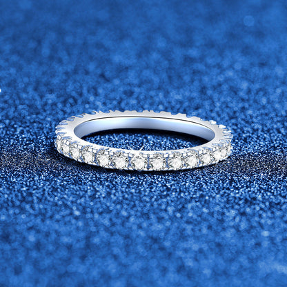 [Aetheris]DAINTY 0.87CT VOLLER ETERNITY MOISSANITE-RING