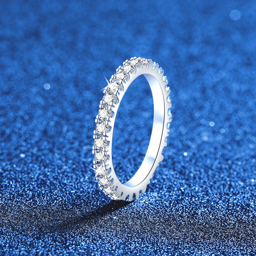 [Aetheris]DAINTY 0.87CT VOLLER ETERNITY MOISSANITE-RING