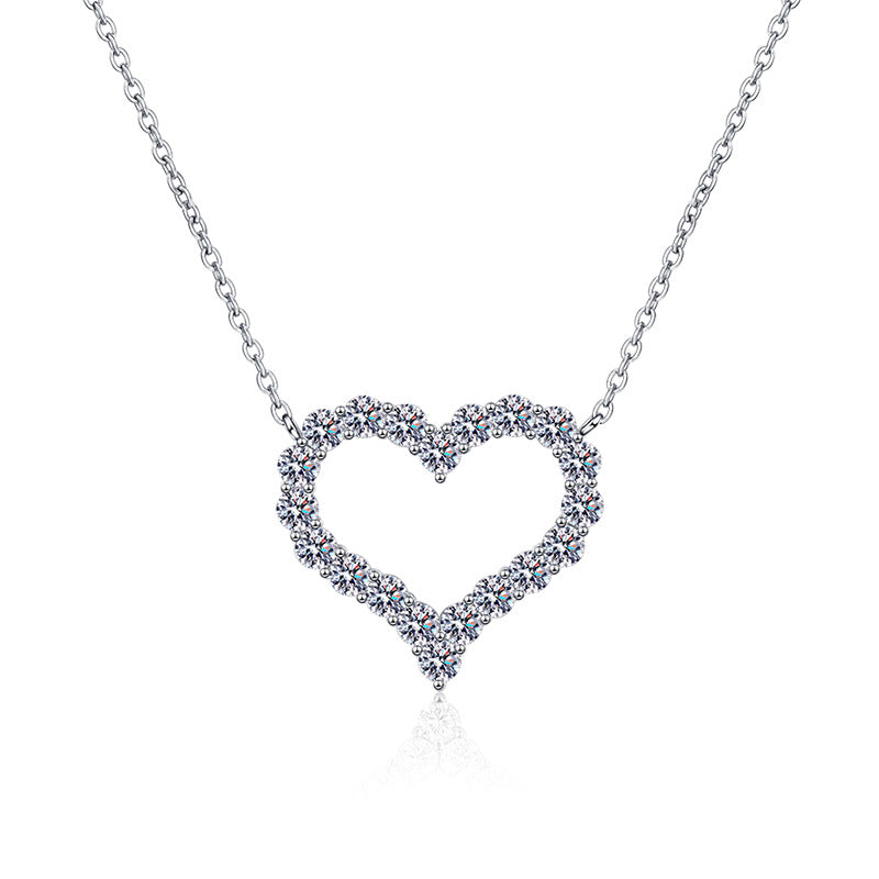 [Aetheris]ROMANTIC HEART MOISSANITE PENDANT NECKLACE