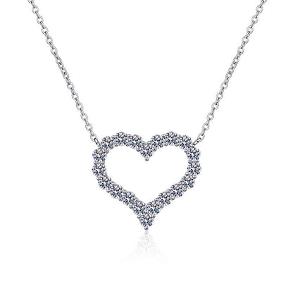 [Aetheris]ROMANTIC HEART MOISSANITE PENDANT NECKLACE