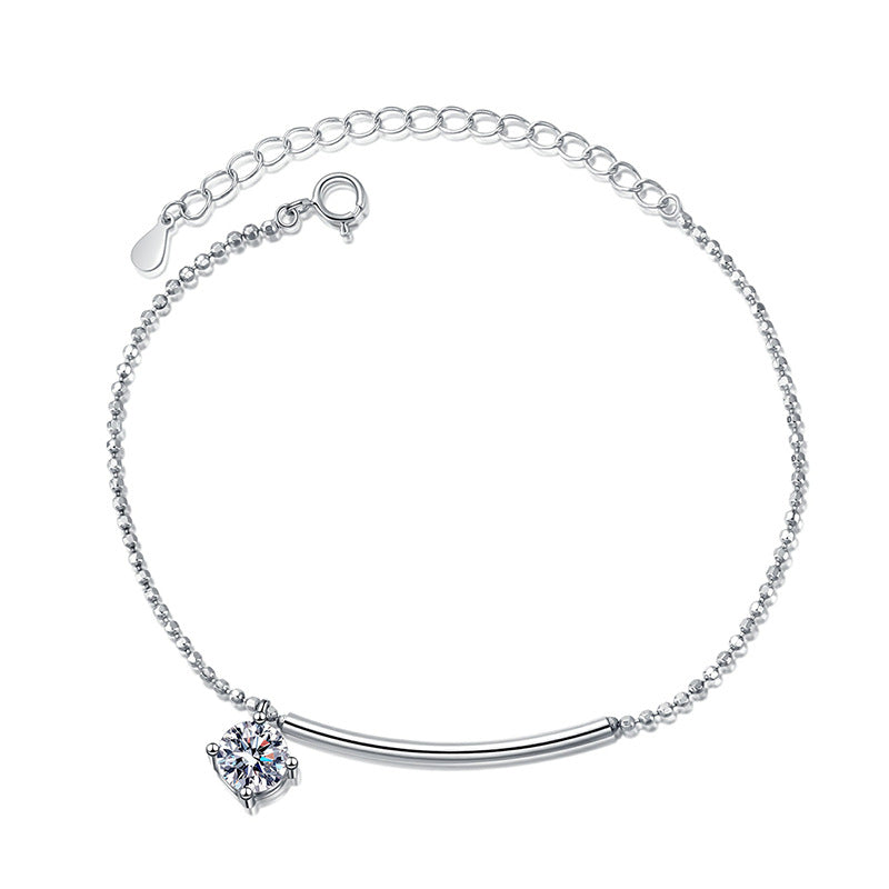 [Aetheris] ELEGANTES HALBMOND-MOISSANIT-ARMBAND
