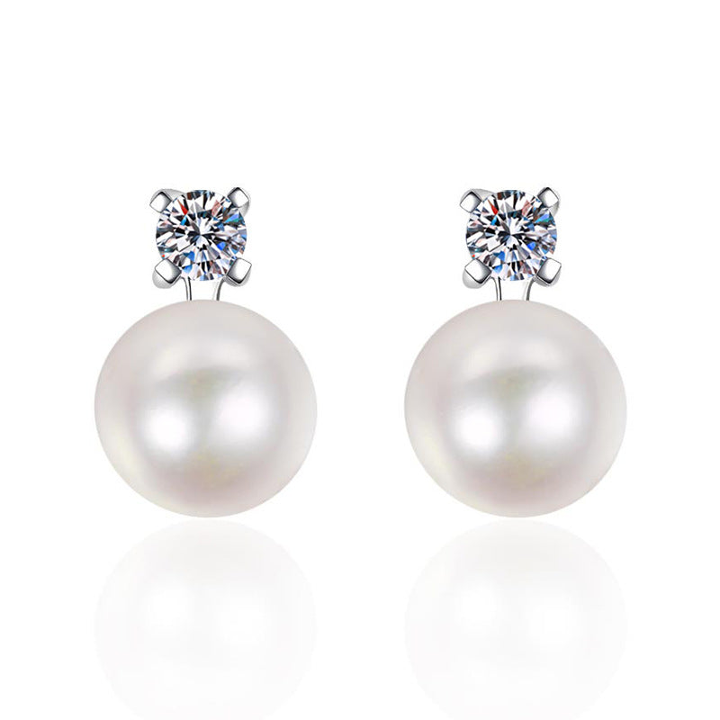 [Aetheris]ELEGANT NATURAL PEARL & MOISSANITE DROP EARRINGS
