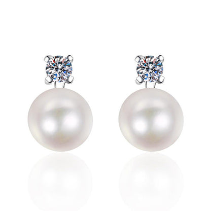 [Aetheris]ELEGANT NATURAL PEARL & MOISSANITE DROP EARRINGS
