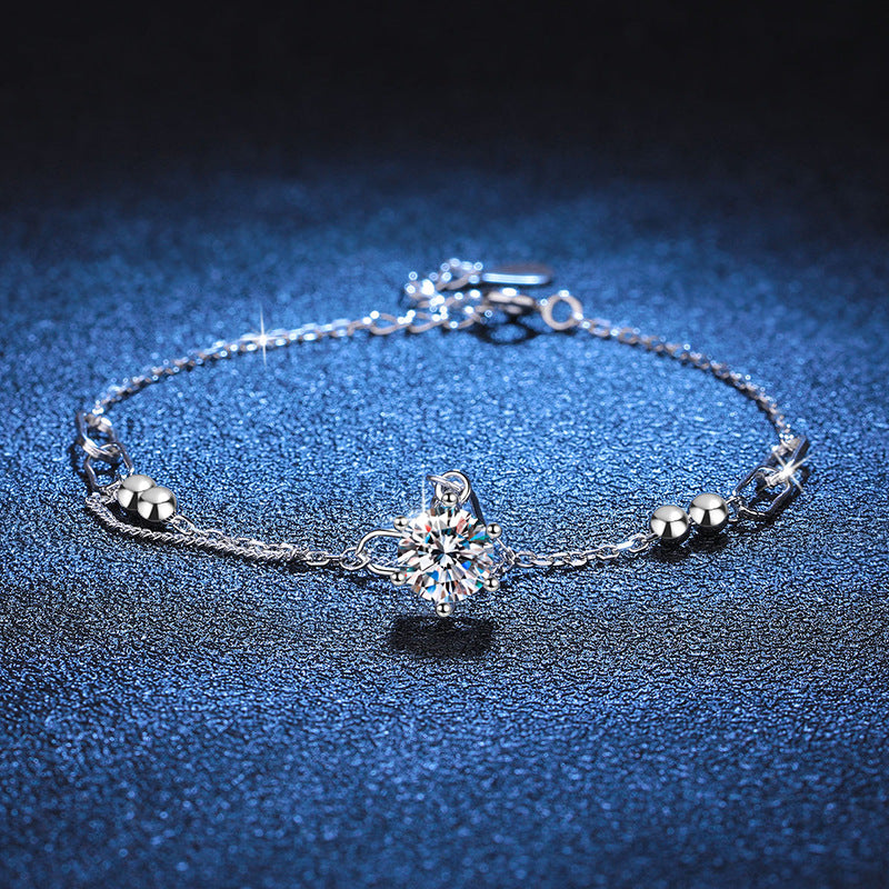 [Aetheris]KLASSISCHES SOLITÄR-MOISSANIT-ARMBAND