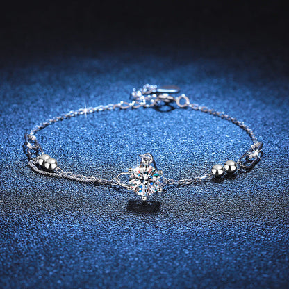 [Aetheris]KLASSISCHES SOLITÄR-MOISSANIT-ARMBAND