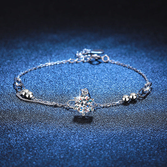 [Aetheris]KLASSISCHES SOLITÄR-MOISSANIT-ARMBAND