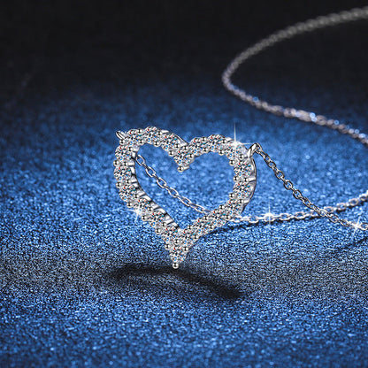 [Aetheris]ROMANTIC HEART MOISSANITE PENDANT NECKLACE