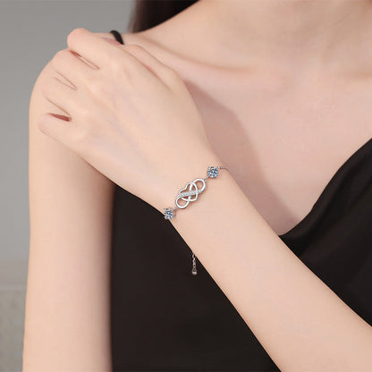 [Aetheris] DOPPELSTEIN-„LOVE LINK“ MOISSANIT-ARMBAND
