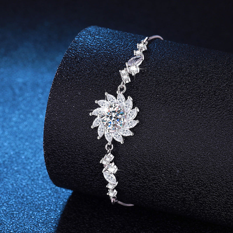 [Aetheris]RADIANT SUNFLOWER MOISSANITE BRACELET