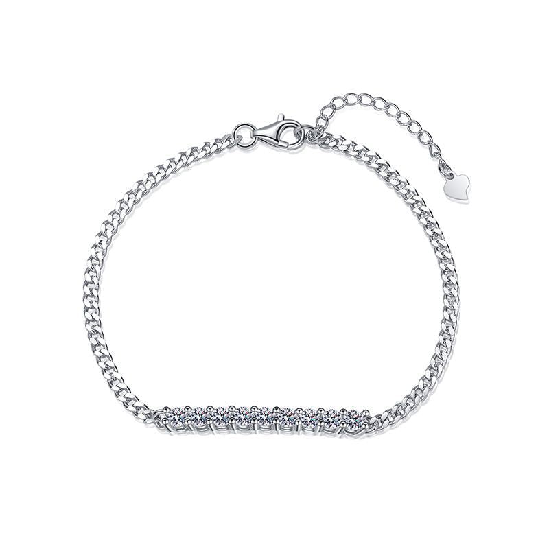 [Aetheris] LÄCHELNDES GEBOGENES MOISSANIT-ARMBAND