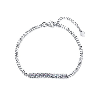 [Aetheris] LÄCHELNDES GEBOGENES MOISSANIT-ARMBAND