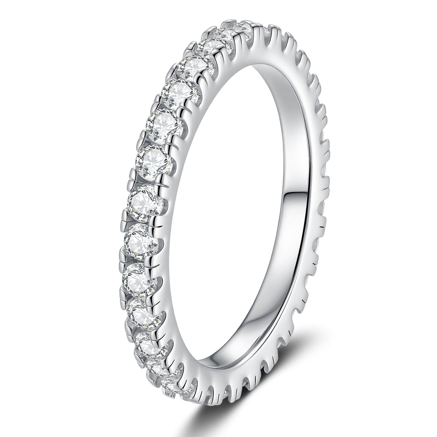[Aetheris]DAINTY 0.87CT VOLLER ETERNITY MOISSANITE-RING