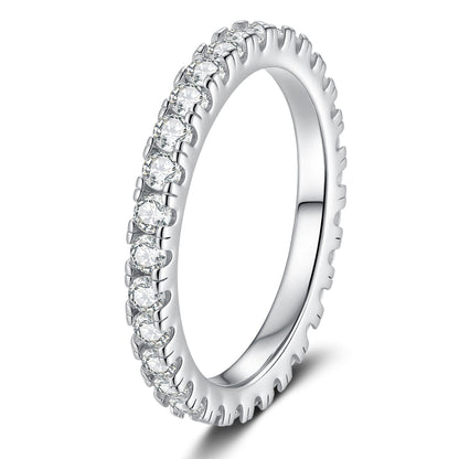 [Aetheris]DAINTY 0.87CT VOLLER ETERNITY MOISSANITE-RING