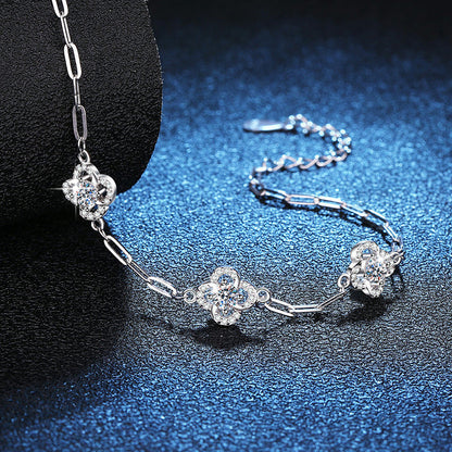 [Aetheris]TRIPLE-CLOVER MOISSANITE ARMBAND