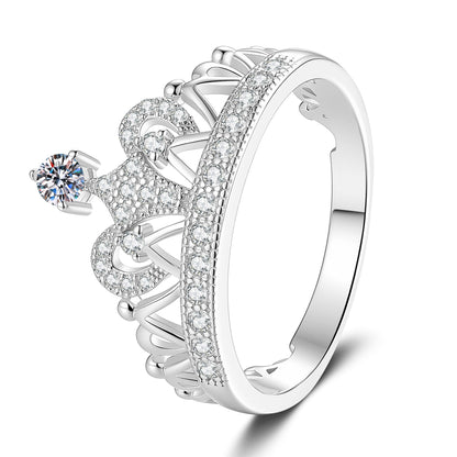 [Aetheris]DREAMY CROWN MOISSANITE RING - 1.2CT ELEGANT PRINCESS STYLE