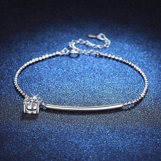 [Aetheris] ELEGANTES HALBMOND-MOISSANIT-ARMBAND