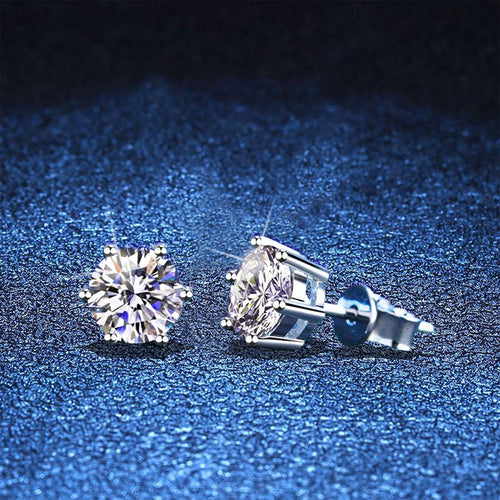 [Aetheris]SIX-PRONG MOISSANITE EARRINGS