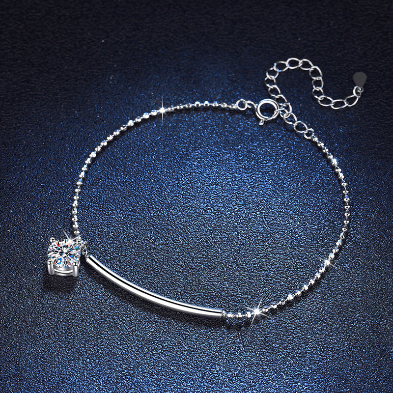 [Aetheris] ELEGANTES HALBMOND-MOISSANIT-ARMBAND
