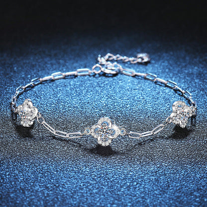 [Aetheris]TRIPLE-CLOVER MOISSANITE ARMBAND