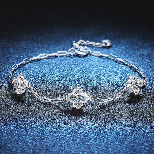[Aetheris]TRIPLE-CLOVER MOISSANITE BRACELET