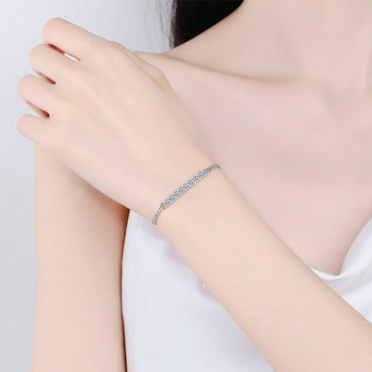 [Aetheris] LÄCHELNDES GEBOGENES MOISSANIT-ARMBAND