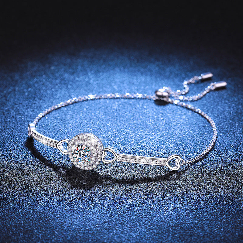 [Aetheris] HERZ- & KREIS-MOISSANIT-ARMBAND