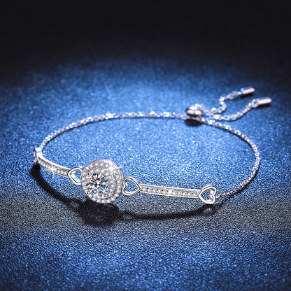 [Aetheris] HERZ- & KREIS-MOISSANIT-ARMBAND