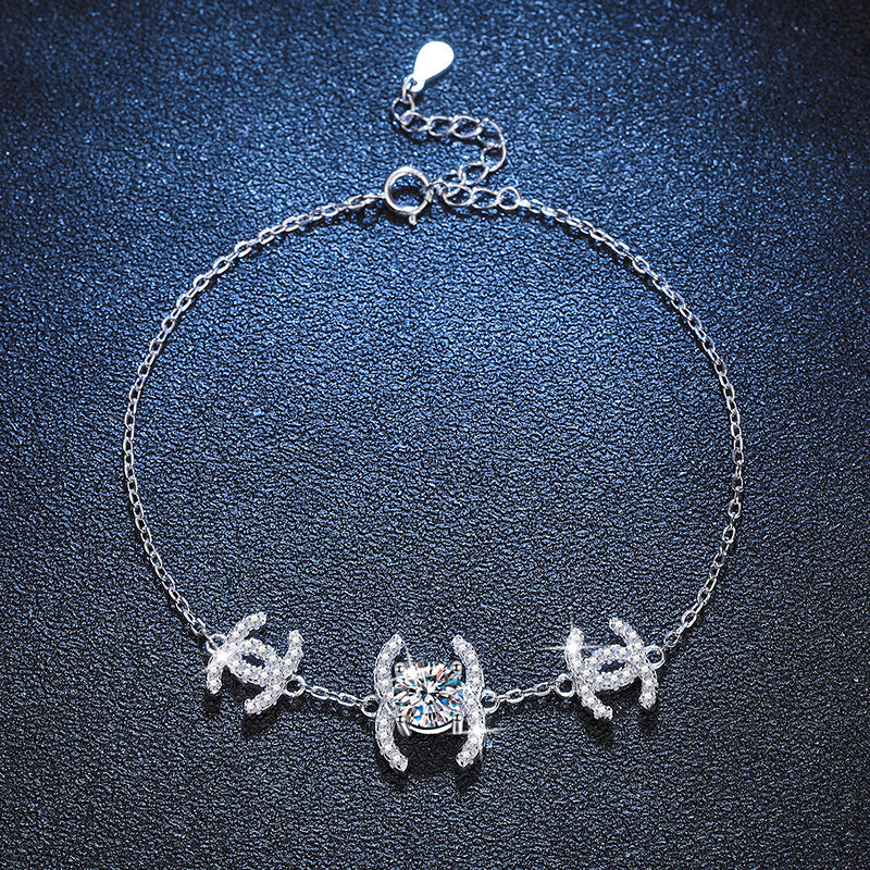 [Aetheris]KLASSISCHES VERZAHNTES MOISSANIT-ARMBAND