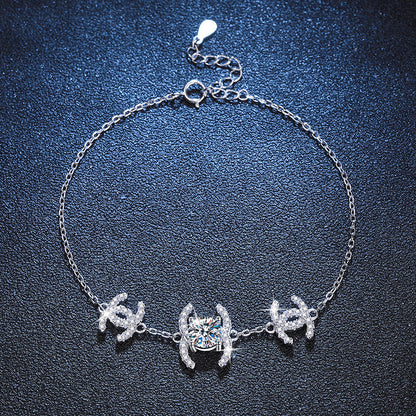 [Aetheris]KLASSISCHES VERZAHNTES MOISSANIT-ARMBAND