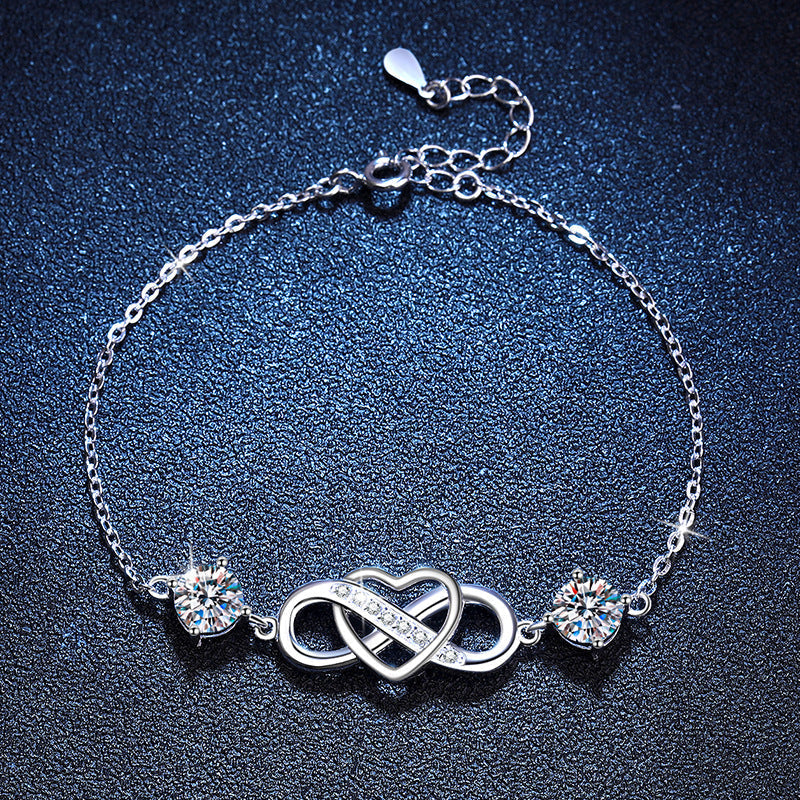 [Aetheris] DOPPELSTEIN-„LOVE LINK“ MOISSANIT-ARMBAND