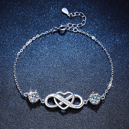 [Aetheris] DOPPELSTEIN-„LOVE LINK“ MOISSANIT-ARMBAND