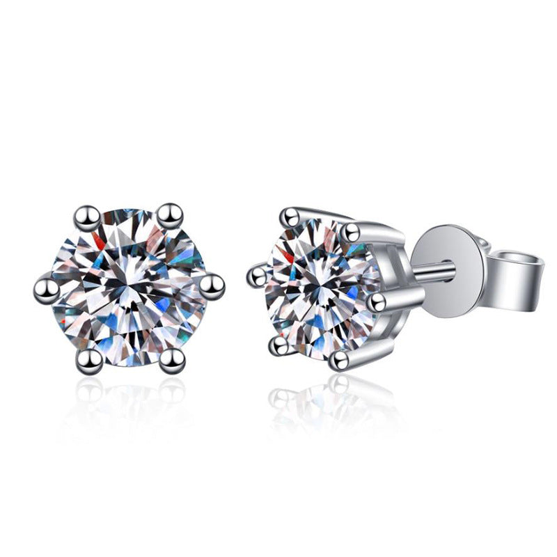 [Aetheris]SIX-PRONG MOISSANITE EARRINGS