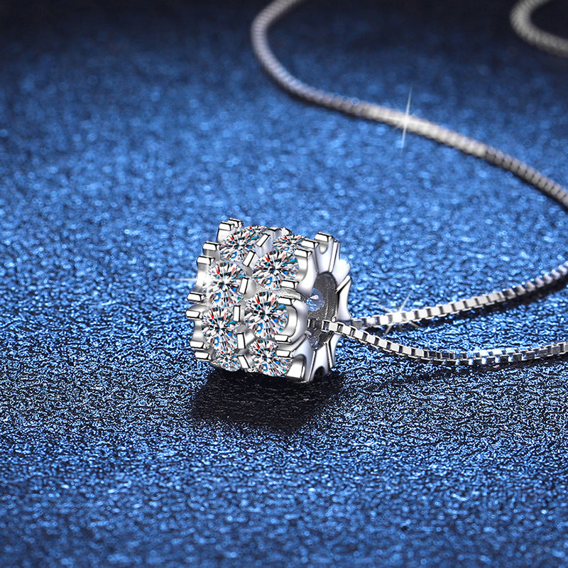 [Aetheris]ELEGANTES MOISSANIT-COLLIER MIT SCHMALER TAILLE