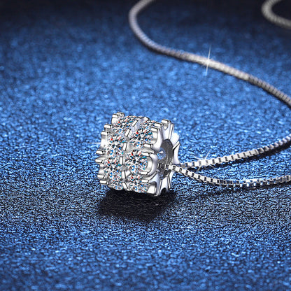 [Aetheris]ELEGANTES MOISSANIT-COLLIER MIT SCHMALER TAILLE