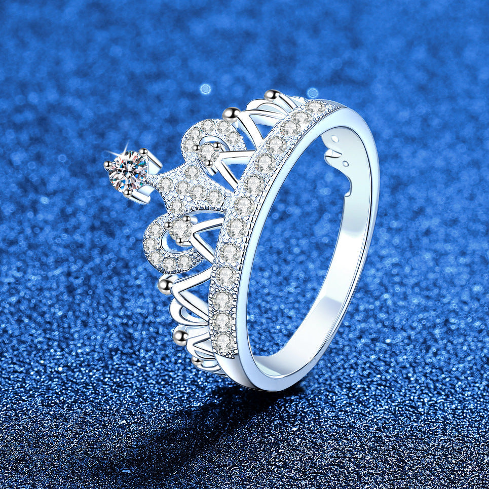 [Aetheris]DREAMY CROWN MOISSANITE RING - 1.2CT ELEGANT PRINCESS STYLE
