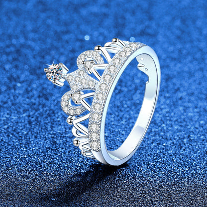 [Aetheris]DREAMY CROWN MOISSANITE RING - 1.2CT ELEGANT PRINCESS STYLE