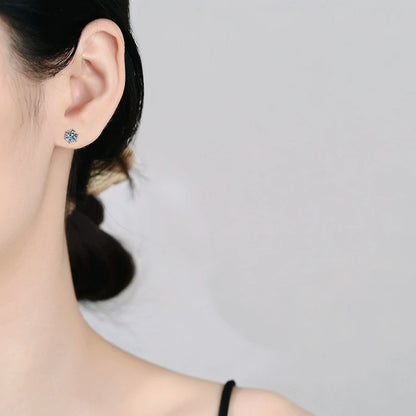 [Aetheris]SIX-PRONG MOISSANITE EARRINGS