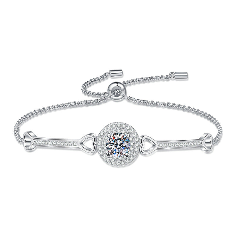 [Aetheris] HERZ- & KREIS-MOISSANIT-ARMBAND