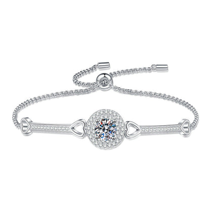 [Aetheris] HERZ- & KREIS-MOISSANIT-ARMBAND