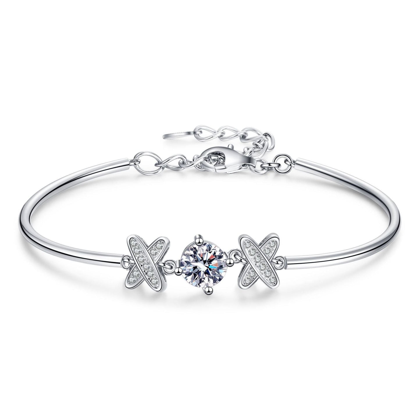 [Aetheris]ELEGANTES MOISSANIT-ARMREIF MIT SCHLEIFE