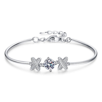 [Aetheris]ELEGANTES MOISSANIT-ARMREIF MIT SCHLEIFE