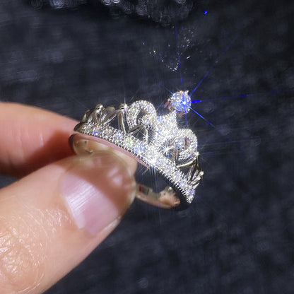 [Aetheris]DREAMY CROWN MOISSANITE RING - 1.2CT ELEGANT PRINCESS STYLE