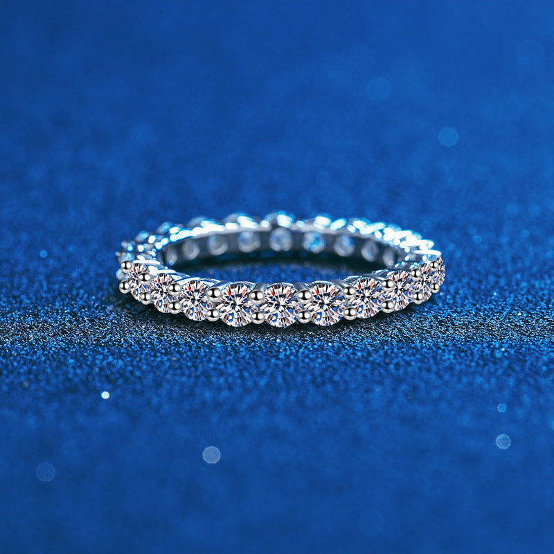 [Aetheris] LUXURIÖSER 2.2 KARAT MOISSANIT VOLL-ETERNITY-RING