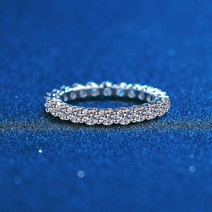[Aetheris] LUXURIÖSER 2.2 KARAT MOISSANIT VOLL-ETERNITY-RING