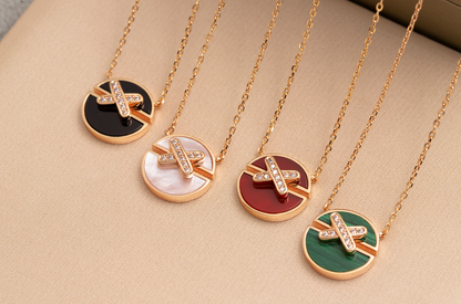 [Aetheris]JEUX DE ROSE GOLD DIAMOND NECKLACE