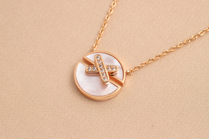 [Aetheris]JEUX DE ROSE GOLD DIAMOND NECKLACE