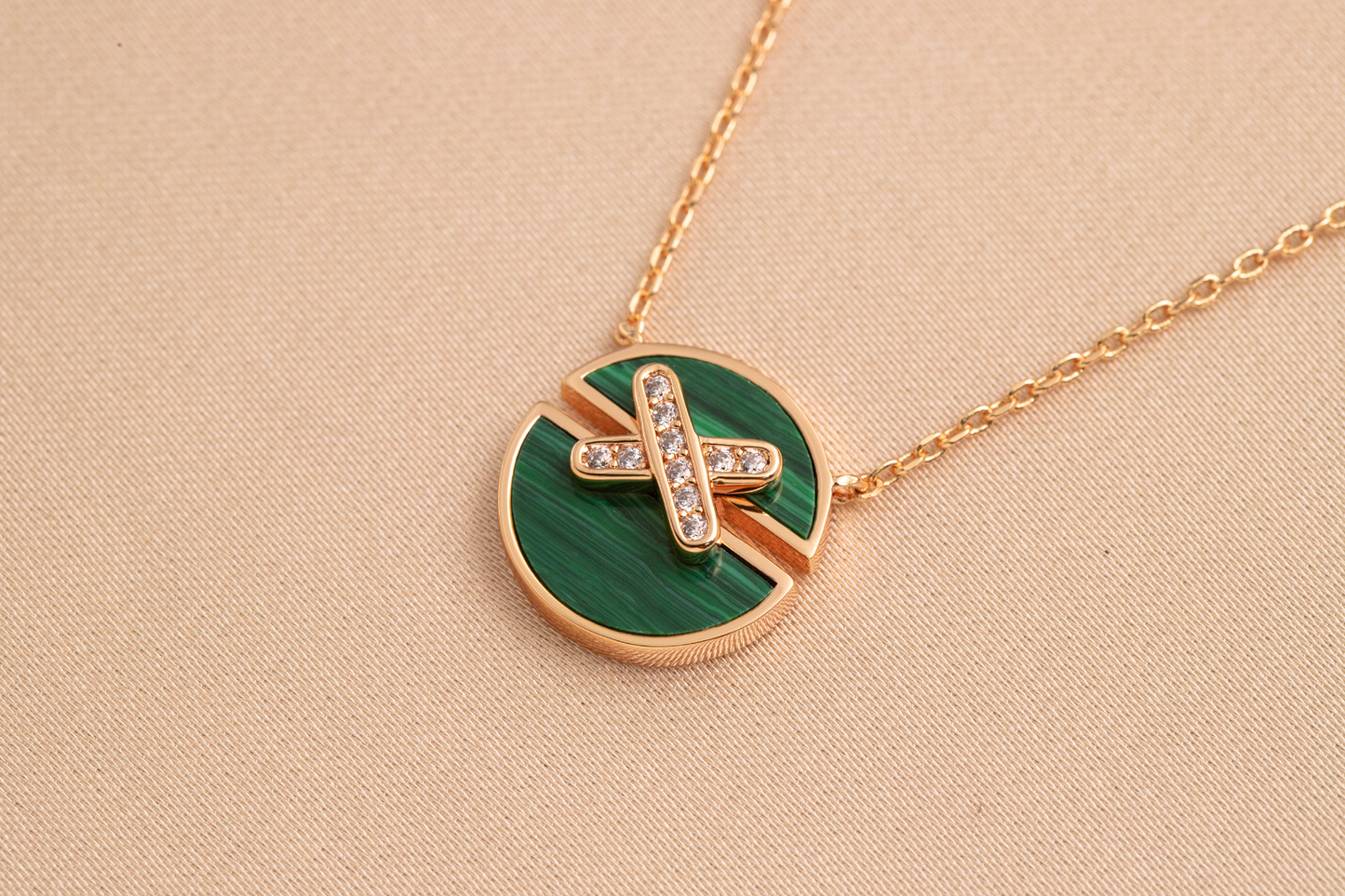 [Aetheris]JEUX DE ROSE GOLD DIAMOND NECKLACE