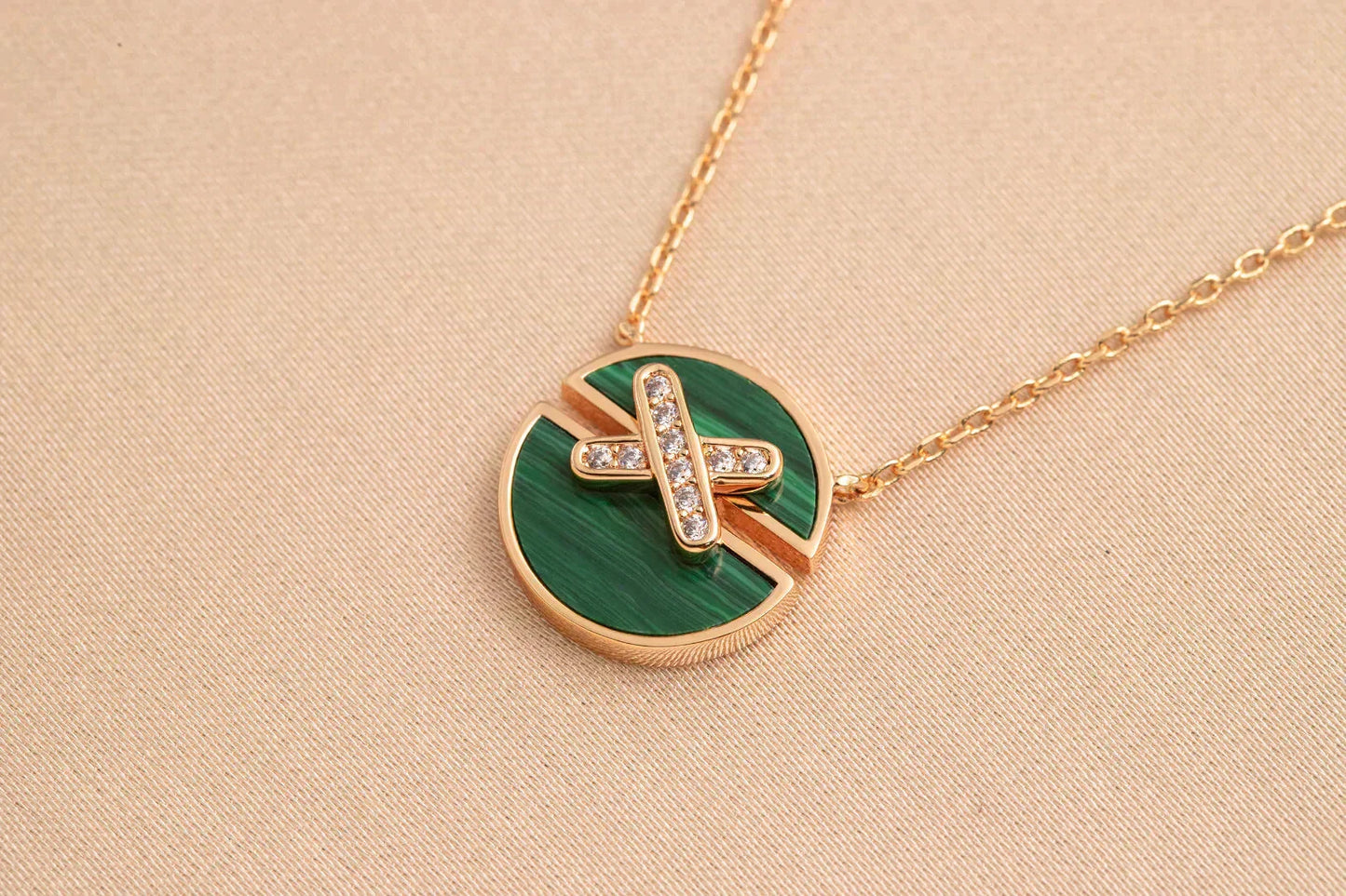 [Aetheris]JEUX DE ROSE GOLD DIAMOND NECKLACE
